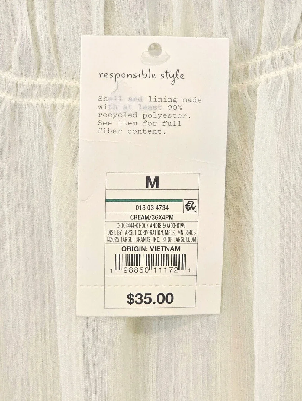 A New Day Ivory Sheer Overlay Maxi Dress NWT Boho Cottagecore Coastal Grandma - Picture 7 of 9